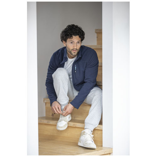 Chaqueta polar con cremallera entera reciclada GRS para hombre "Amber" - Imagen 12